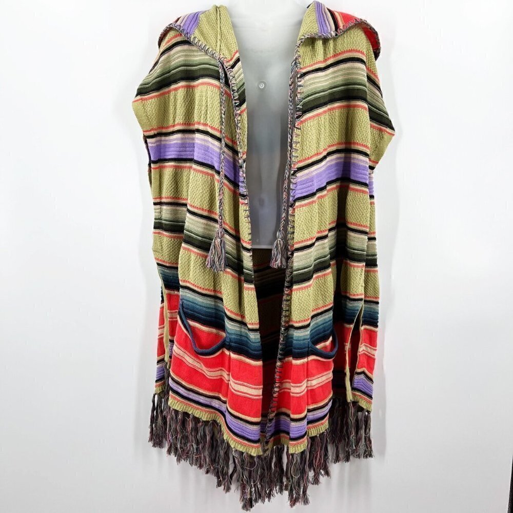 Moth Calexico Fringe Poncho M/L